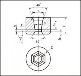 Заготовки волок для волочения шестигранных прутков